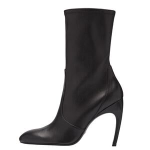Stuart Weitzman Womens Luxecurve 100 Stretch Bootie Size 7.5 Black Leather NIB